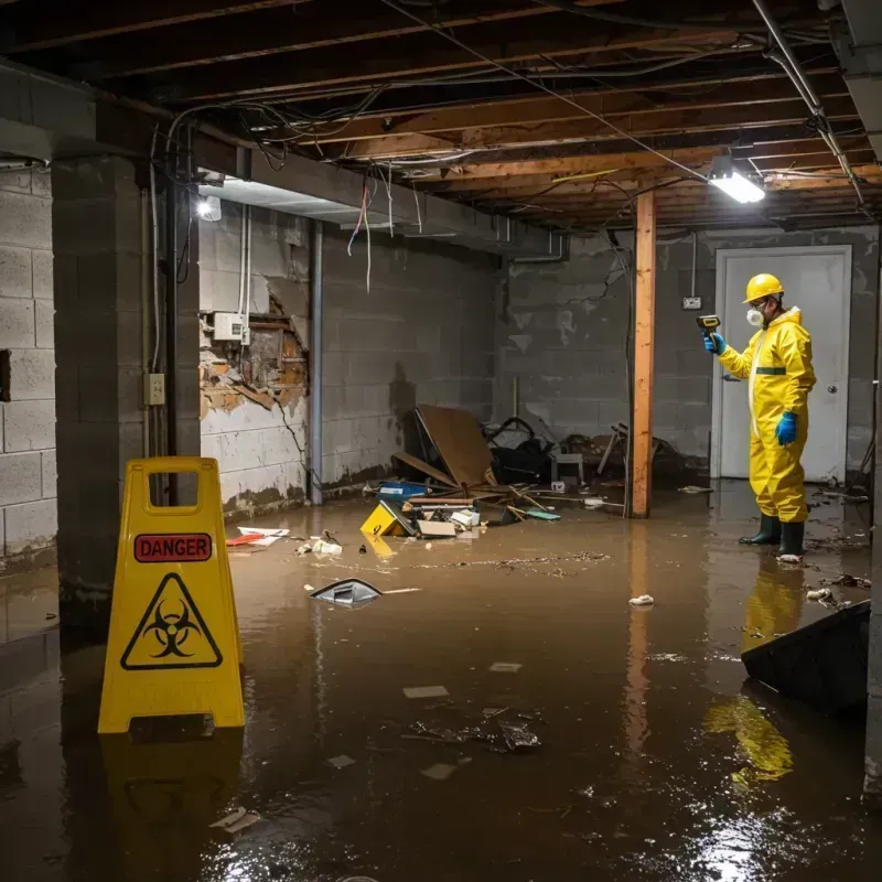 Flooded Basement Electrical Hazard in Hardin County, TX Property